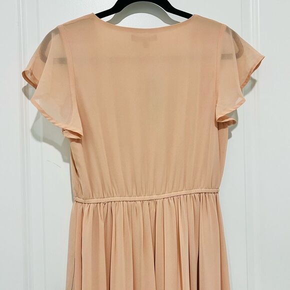 Lulus Women's Lost in the Moment Maxi Dress Blush Pink Wedding Bridesmaid Sz. XS - Picture 9 of 13